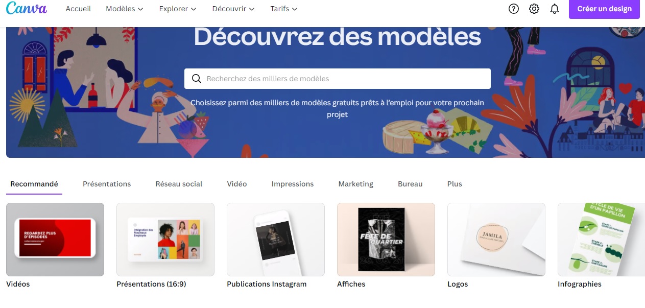 Que peut-on acheter sur le site Canva ?