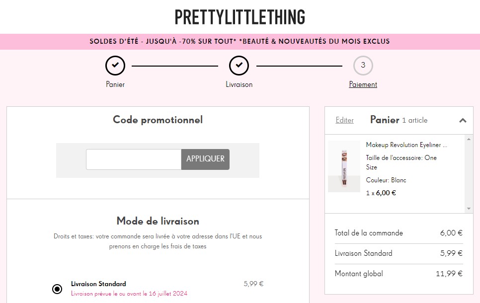 code promo Prety Little Thing