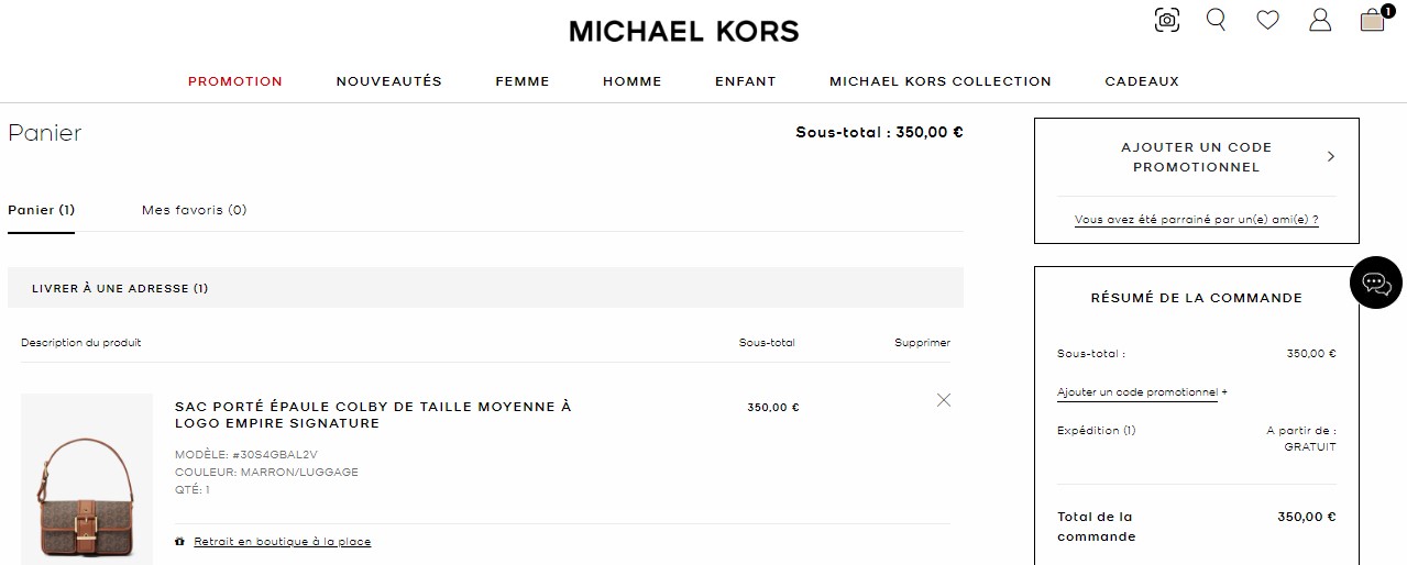 Code promo Michael Kors