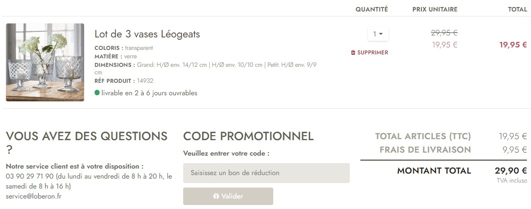 Code promo Loberon