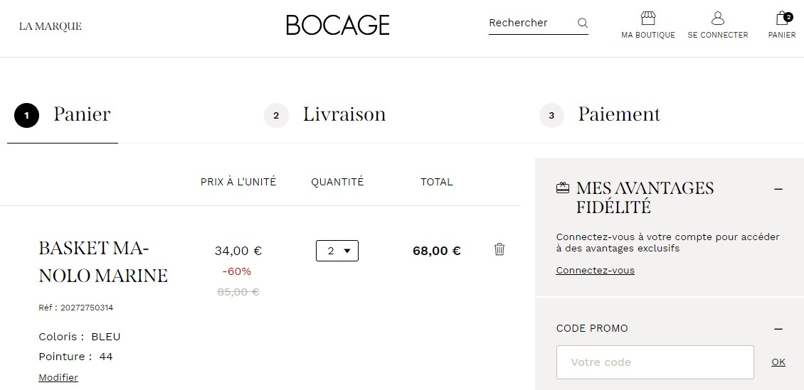 Code promo Bocage