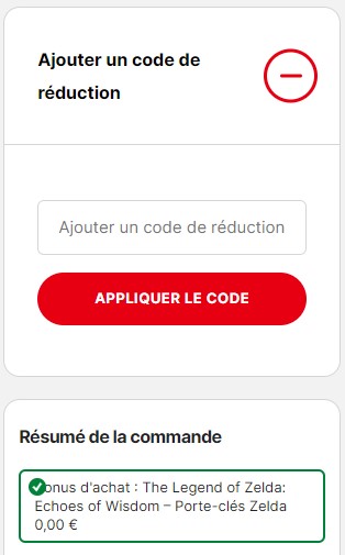 Code promo Nintendo Belgique