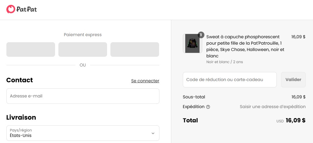 Code promo Pat Pat