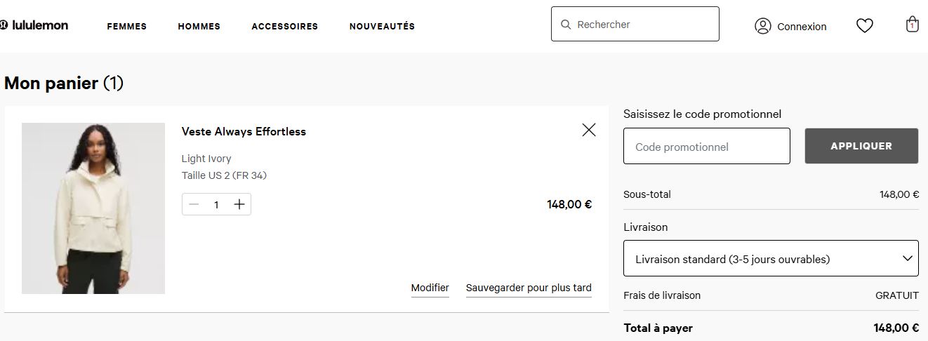 Code promo Lululemon