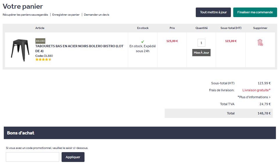 Code promo Nisbets