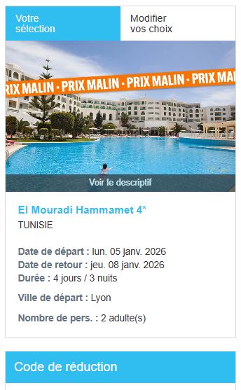 Code promo Promoséjours