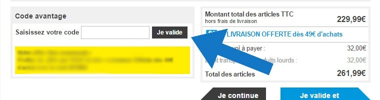 Où mettre un code promo Excedence ?