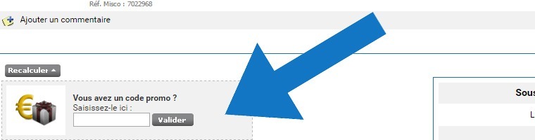 Où mettre un code promo Misco ?