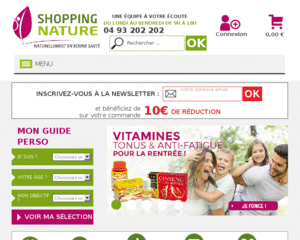 Code Promo Shopping nature  jusqu'à 2,9% en CashBack + Cadeau Offert